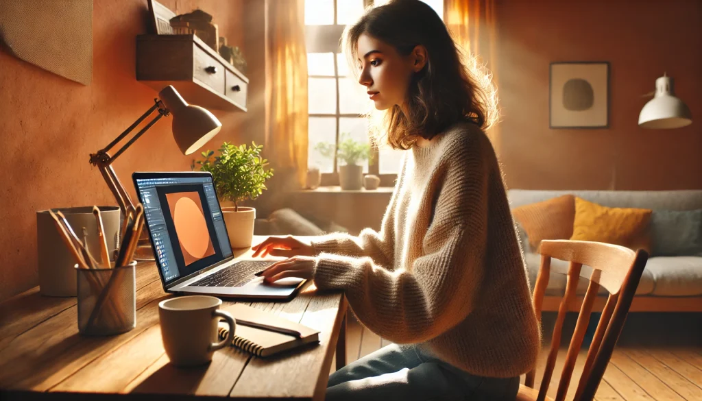 Jeune femme devant son ordinateur qui étudie les différentes offres de formations SEO.