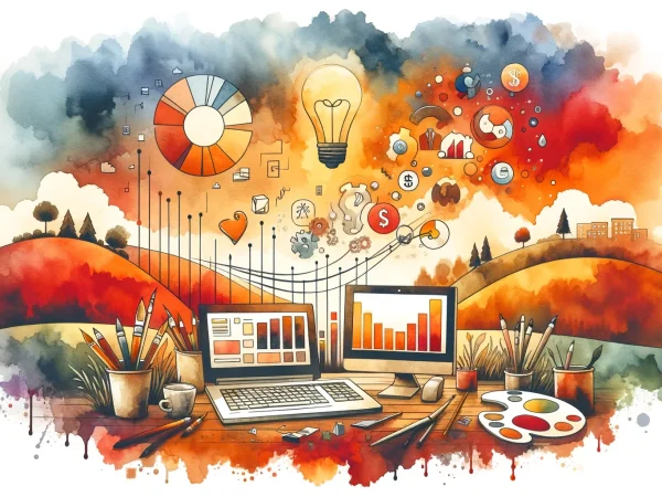 Image créée avec Dall-E pour représenter le copywriting