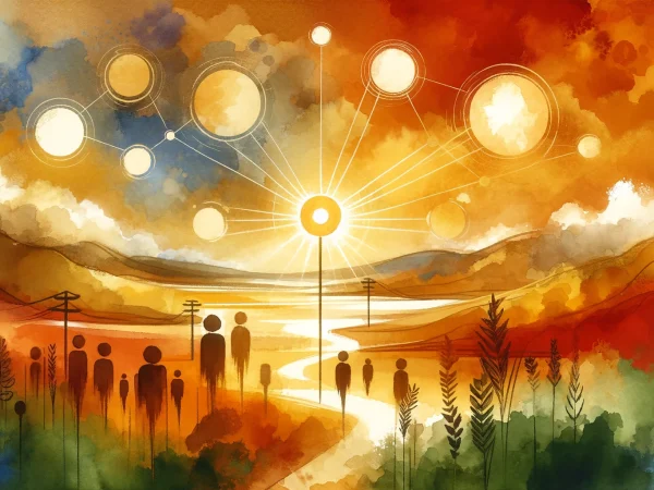 Image créée avec Dall-E pour représenter les valeurs d'une marque